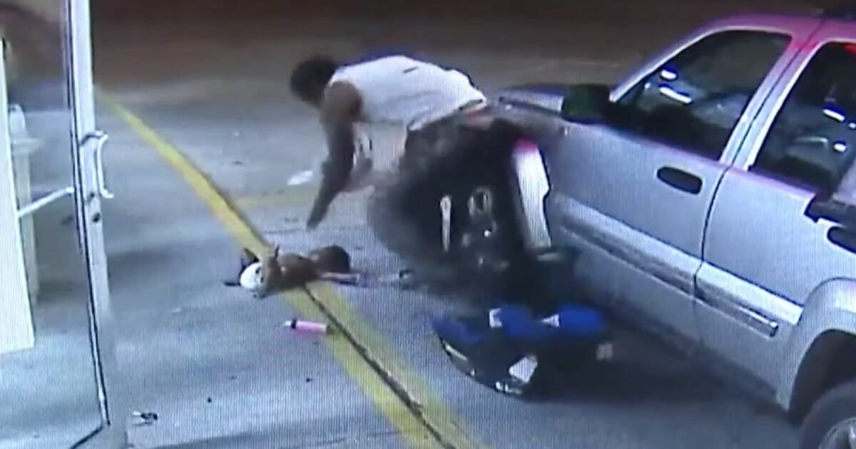 Terrifying surveillance video shows baby violently thrown from car seat as man attacked mom