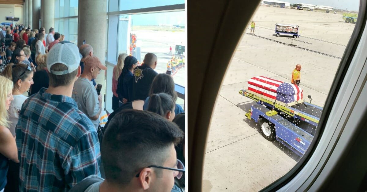 Airport falls silent as Vietnam war pilot’s remains return home on flight flown by his son