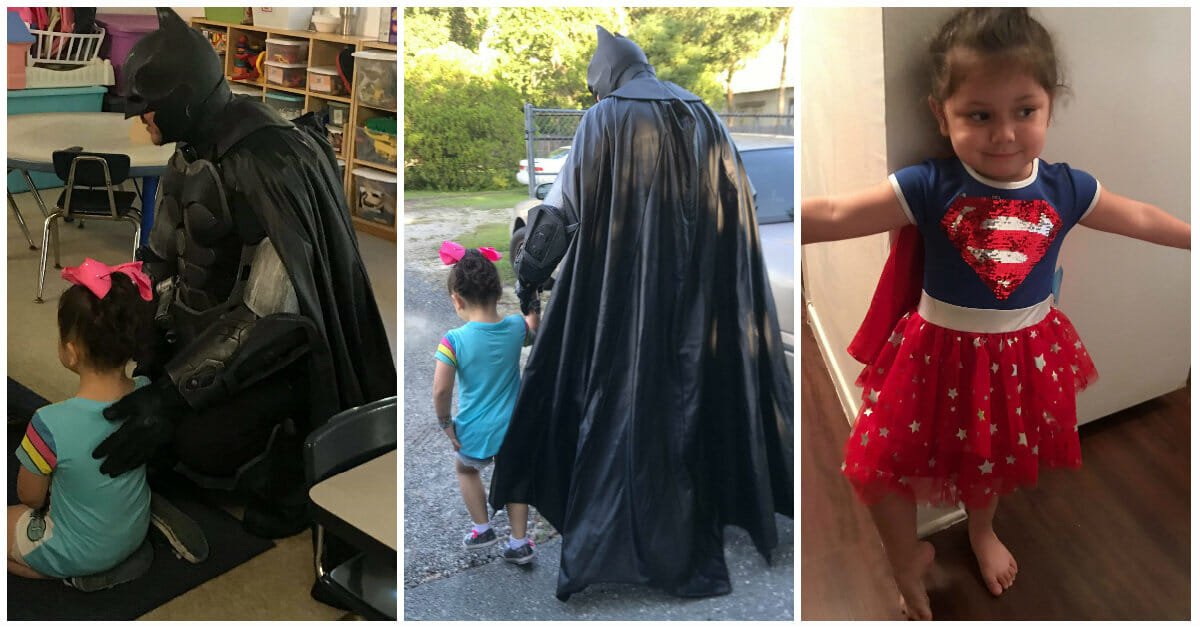Three-year-old girl gets bullied at daycare, so 'Batman' steps in to save the day