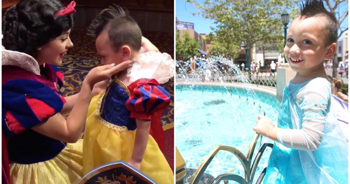 4-year-old boy with autism who likes to wear dresses befriends Disney characters – let's show him our love