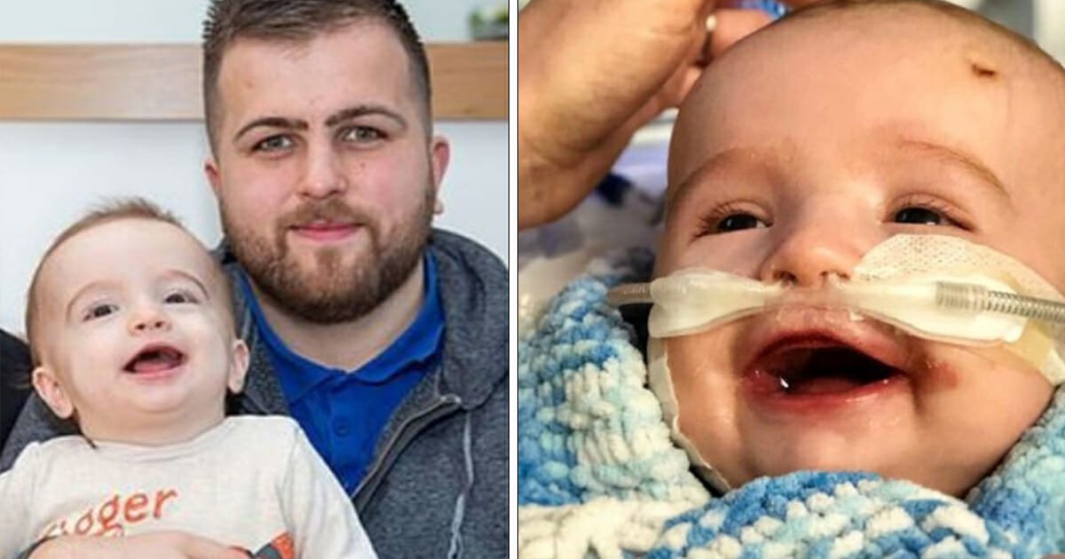 Baby defies doctors by waking from 5-day coma and smiling straight at dad