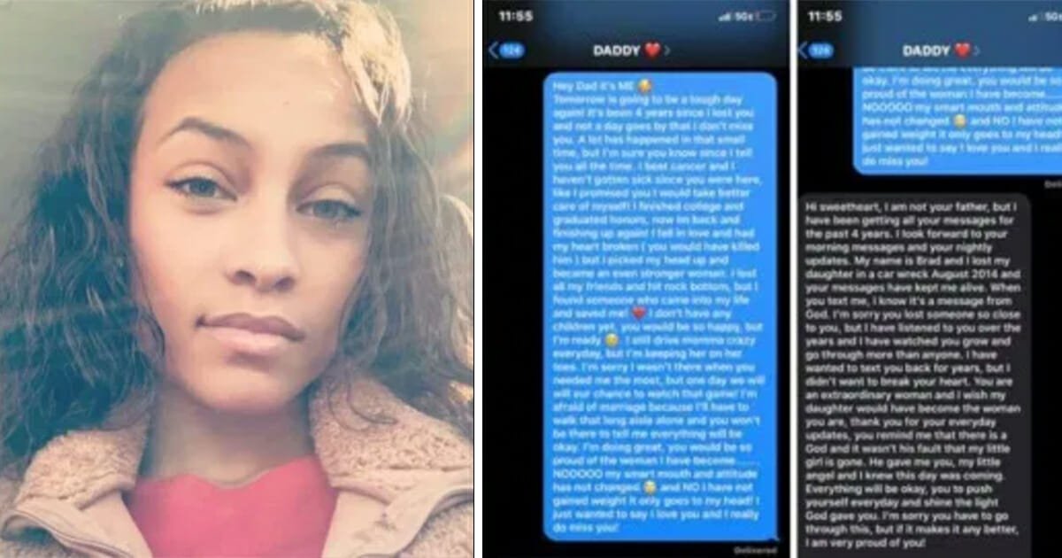 Daughter texts dead dad's phone on anniversary of his death and gets heartbreaking reply