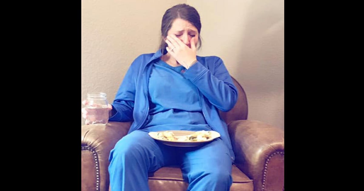 Exhausted nurse sobbing after long shift that saw her deliver stillborn baby shows reality