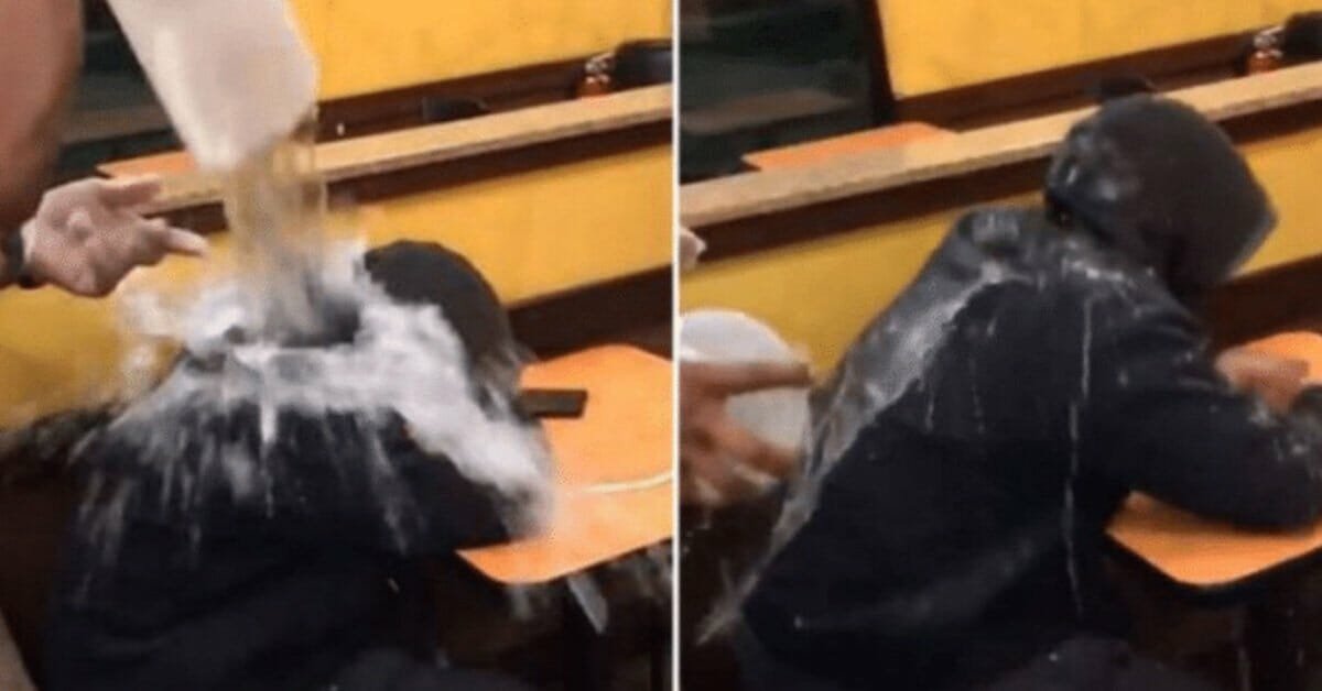 Heartless staff pour cold water on homeless man charging his phone so he can call his mom