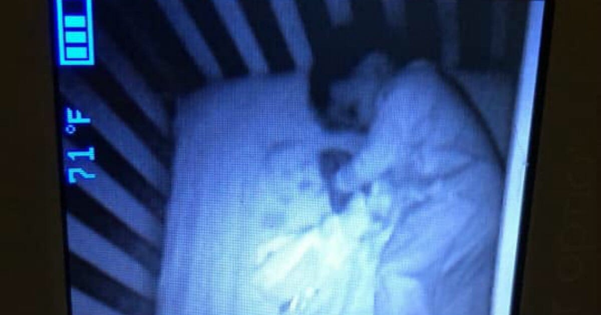 Mom freaks out when she sees a 'ghost baby' sleeping in her son's crib