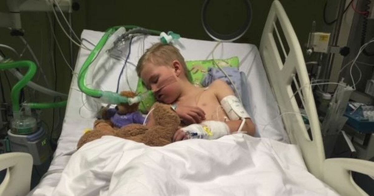Mom posts photos of son 'unable to breathe or walk' after getting flu, wants to warn others