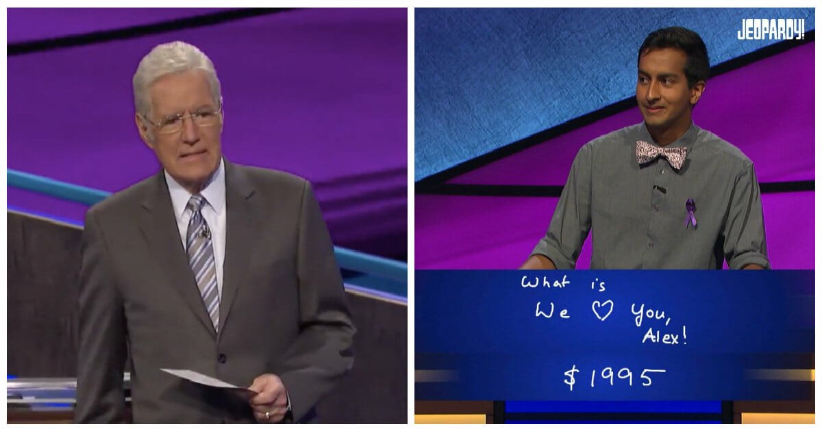 Alex Trebek holds back tears after reading 'Jeopardy!' contestant's surprise answer