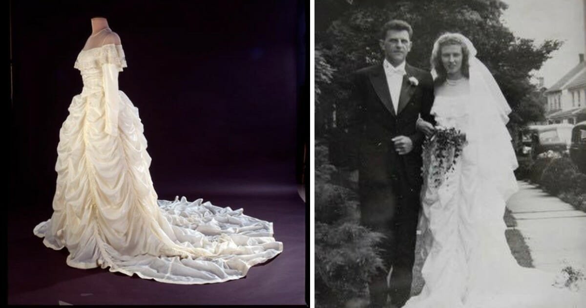 Bride-to-be makes wedding dress from WWII veteran's parachute that saved his life