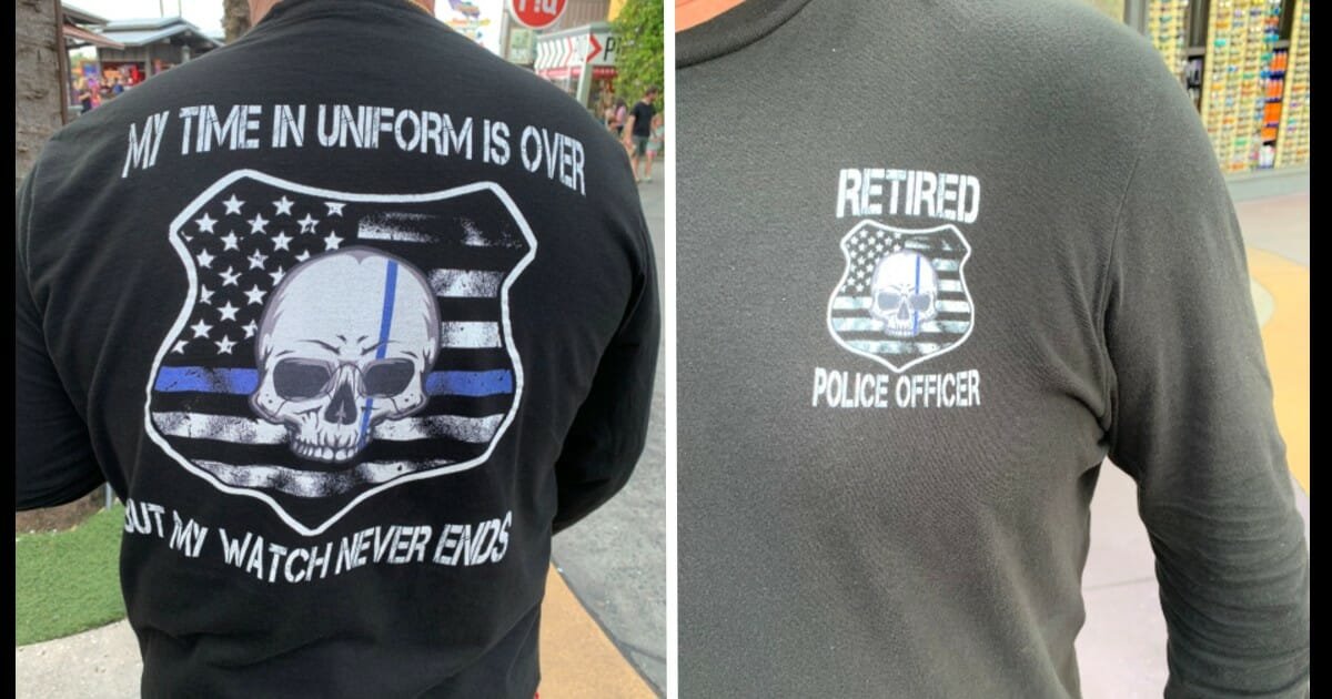 Former police officer denied entry at Universal Studios because his shirt said 'retired police officer'