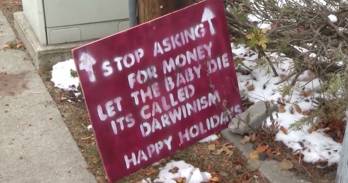 'Let baby die' sign attacks family trying to raise money for son with two rare diseases