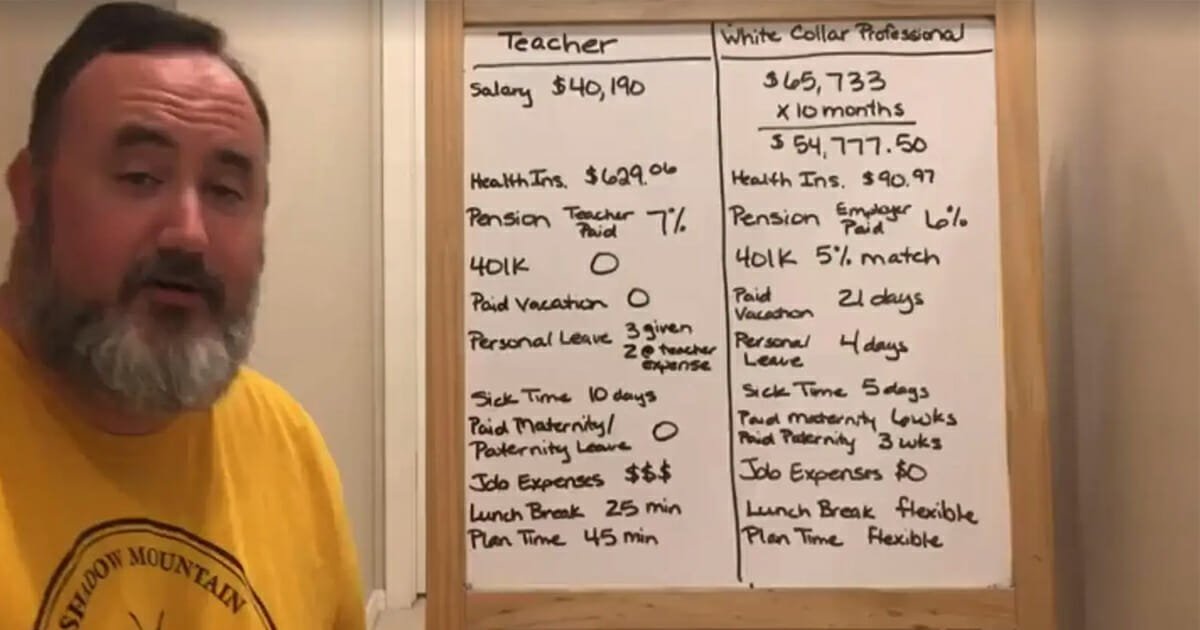 Husband's post about his wife's pay as a teacher shows how underpaid they really are