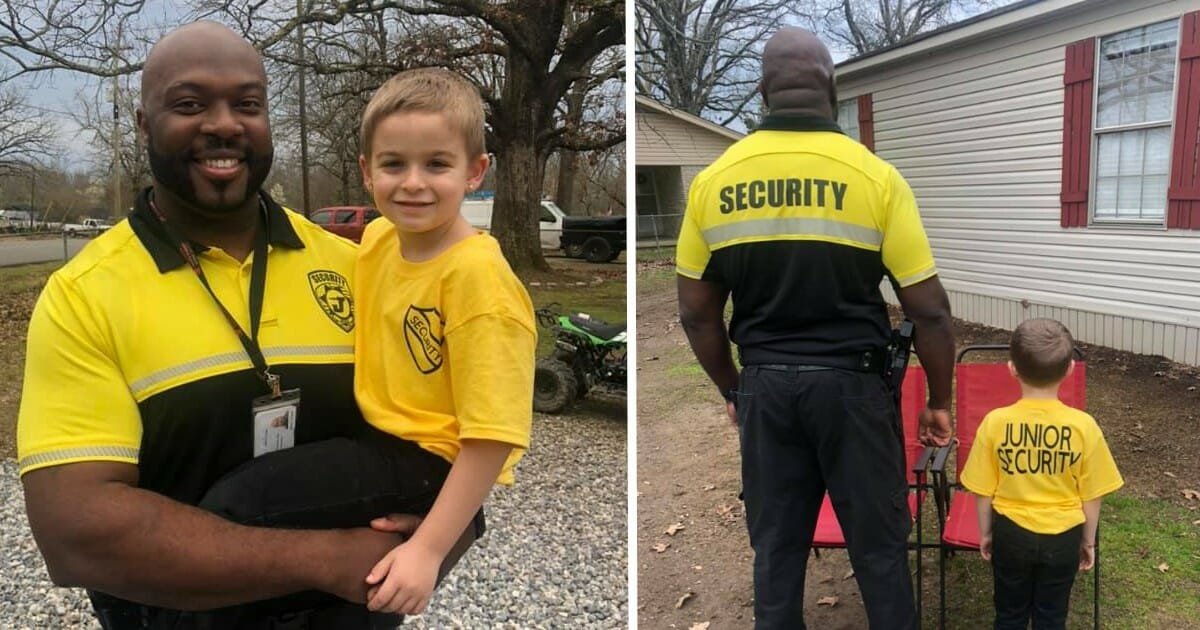 5-year-old dresses as his favorite security officer for 'Dress As Your Favorite Person Day'